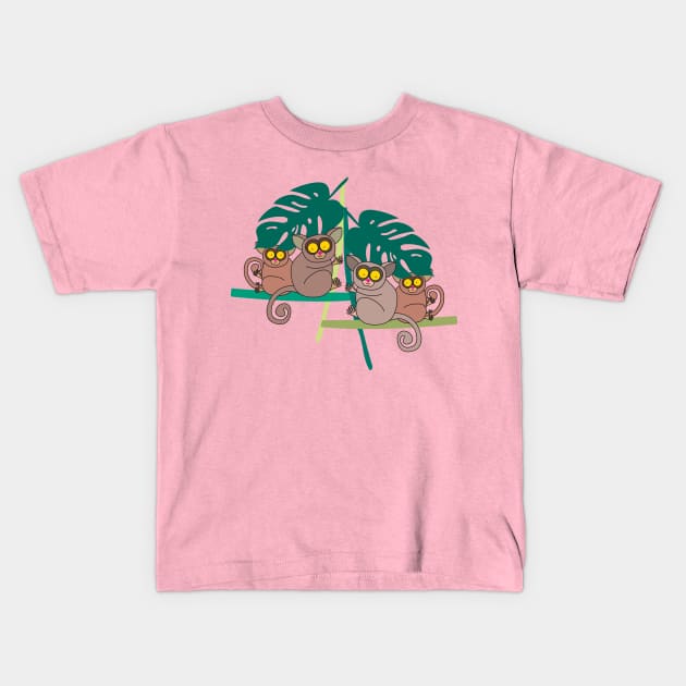 Caught In The Act (The Tarsiers I) Kids T-Shirt by littleoddforest